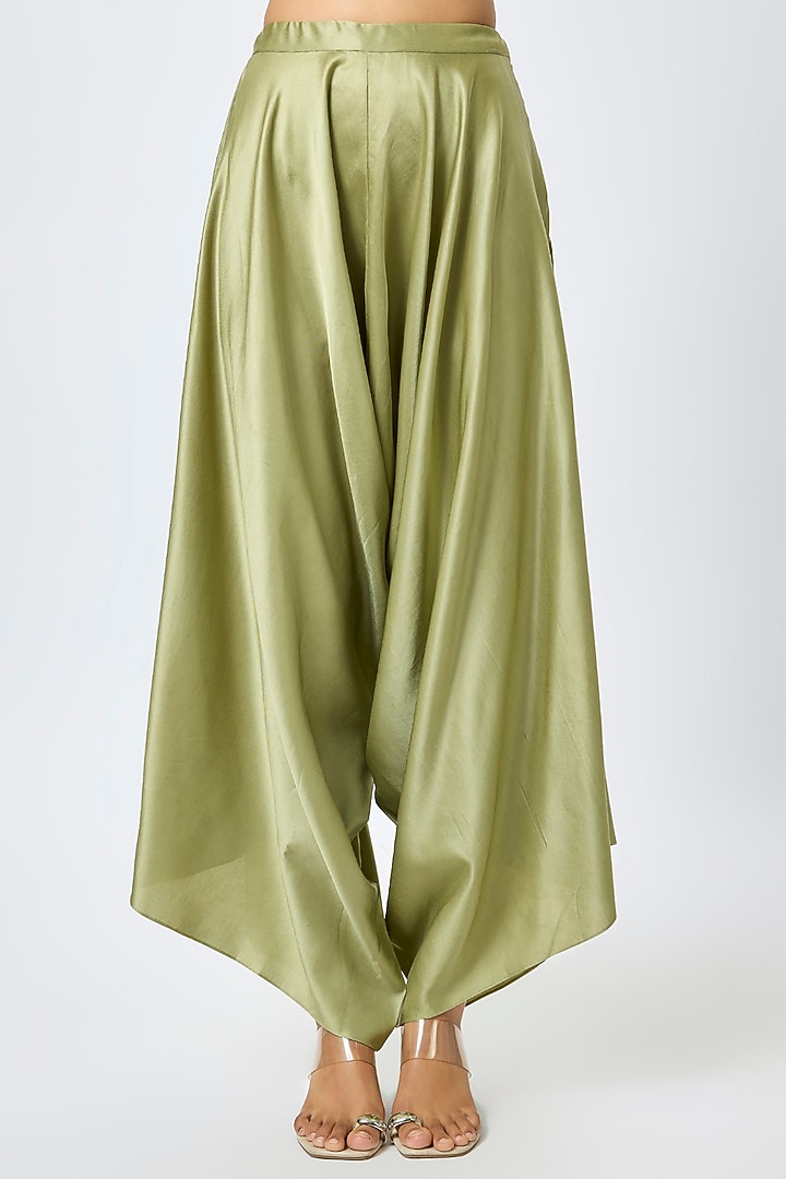 Sea Green Organza Resham & Maal Work Kaftan Set by Prisho at Pernia's Pop Up Shop