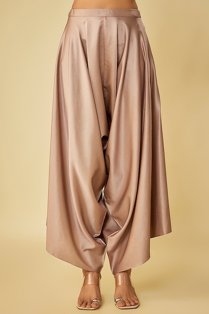 Dark Purple Silk Resham Work Kaftan Set by Prisho at Pernia's Pop Up Shop