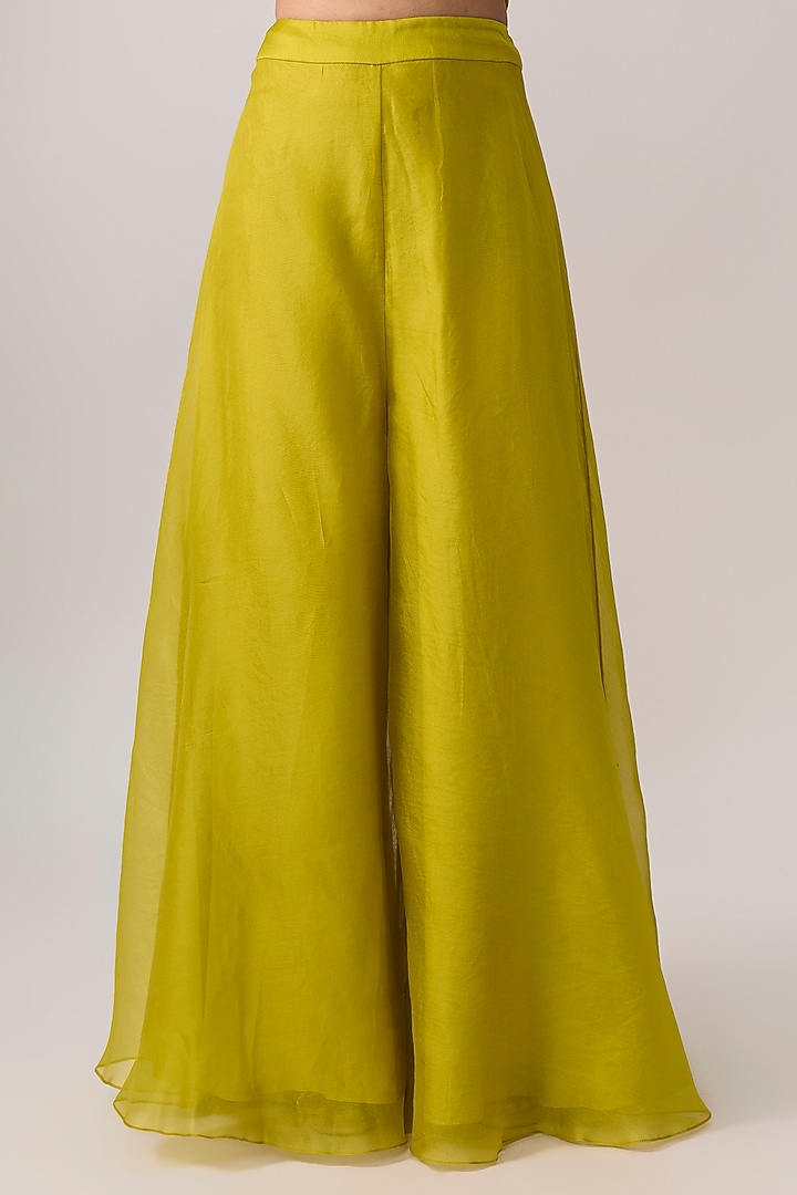 Lime Green Silk Dori Embellished Kurta Set by Prisho at Pernia's Pop Up Shop
