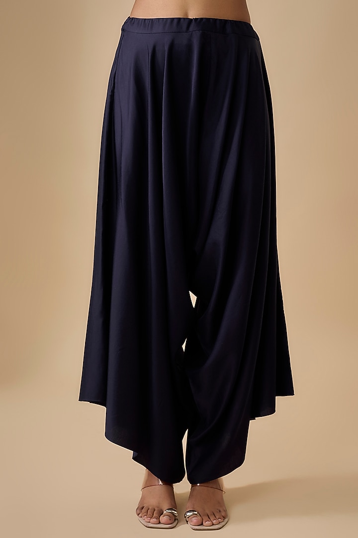 Royal Blue Chanderi Dori Embellished Kaftan Set by Prisho at Pernia's Pop Up Shop