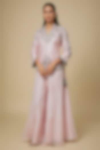 Flamingo Pink Organza Wedding Sharara Set by Prisho at Pernia's Pop Up Shop