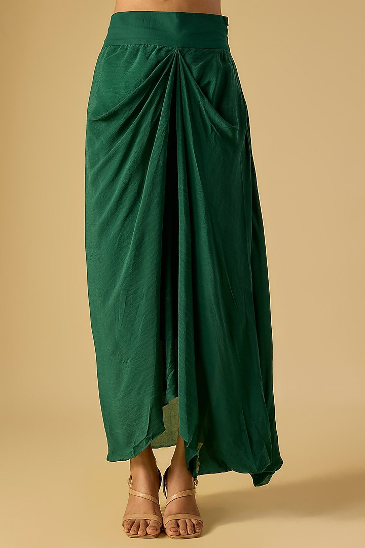 Green Organza Maal & Dori Work Kaftan Set by Prisho at Pernia's Pop Up Shop