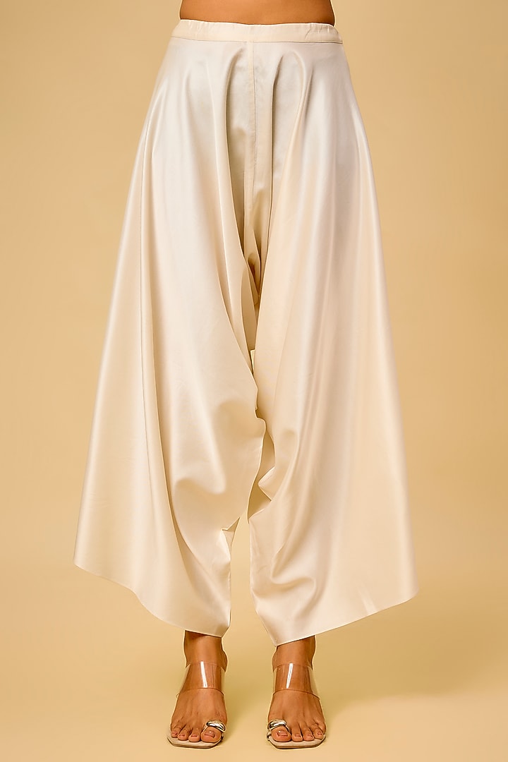Yellow Organza Resham Work Kaftan Set by Prisho at Pernia's Pop Up Shop
