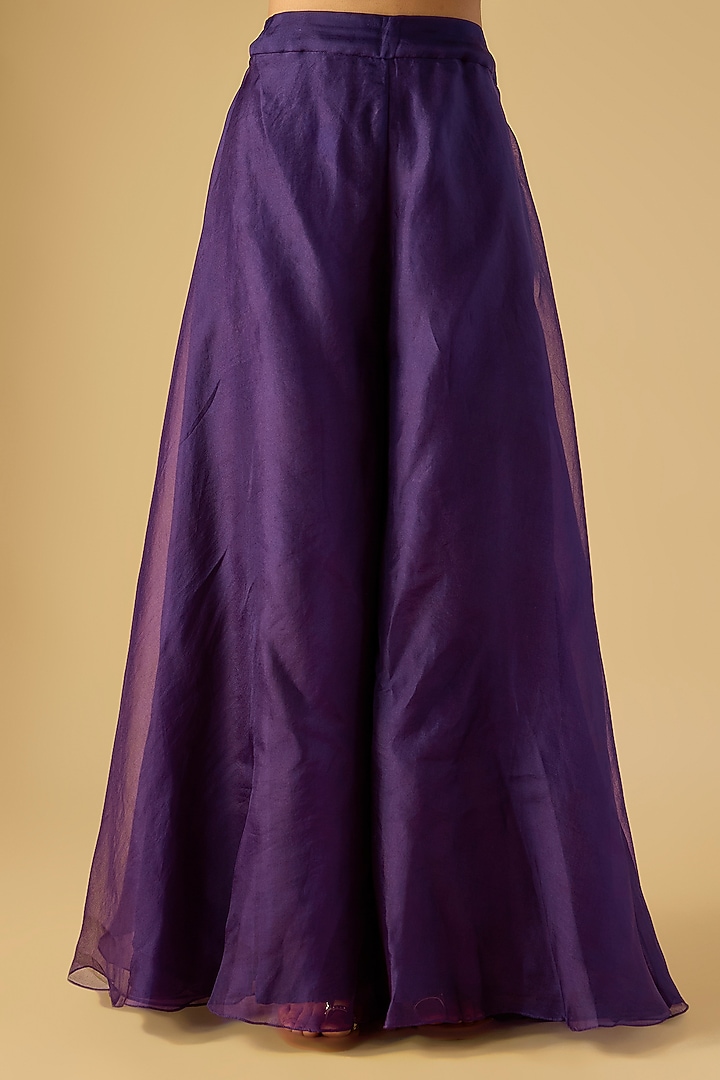 Purple Organza Thread Work Cape Set by Prisho at Pernia's Pop Up Shop
