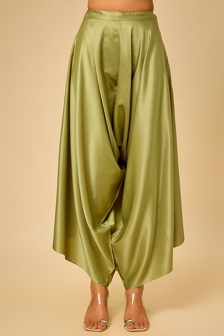 Sea Green Silk Resham Work Kaftan Set by Prisho at Pernia's Pop Up Shop