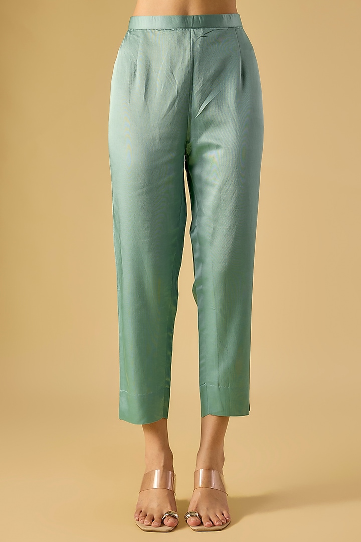 Aqua Silk Maal Work Kurta Set by Prisho at Pernia's Pop Up Shop