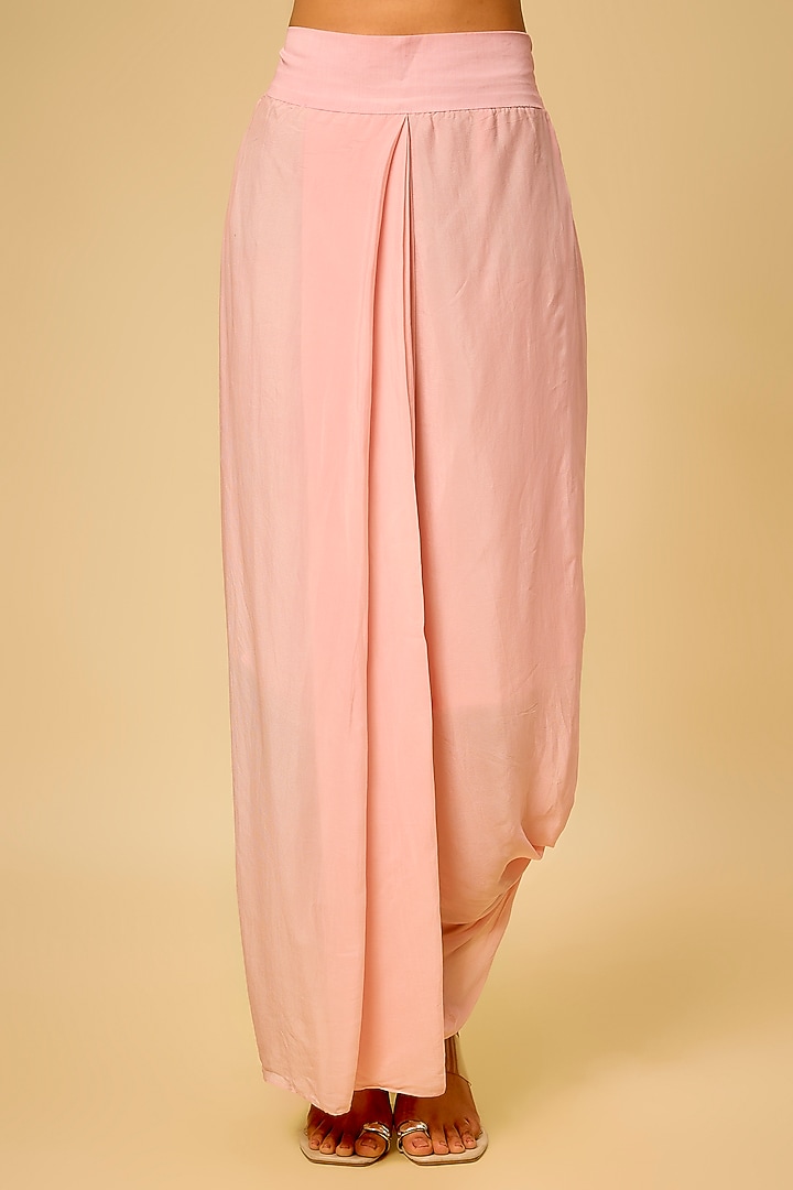 Flamingo Pink Organza Dori Work Kaftan Set by Prisho at Pernia's Pop Up Shop