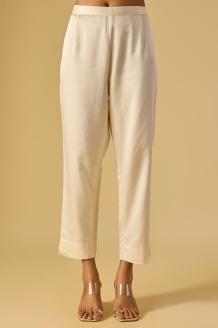 Ivory Silk Dori Work Kurta Set by Prisho at Pernia's Pop Up Shop