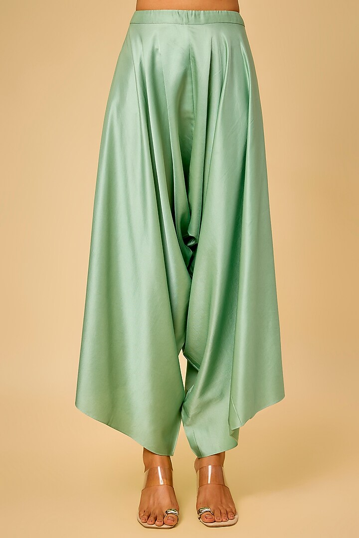 Aqua Organza Thread Work Jacket Kurta Set by Prisho at Pernia's Pop Up Shop