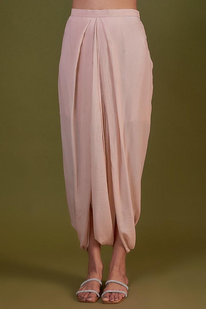 Pink Silk Embroidered Kaftan Set by Prisho at Pernia's Pop Up Shop
