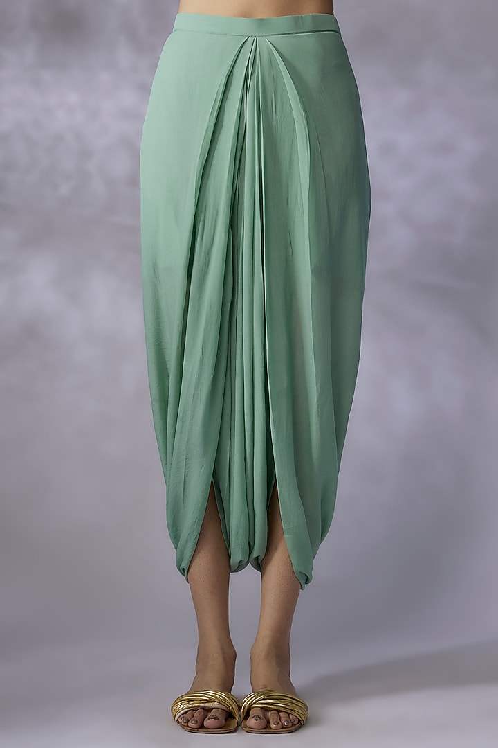 Blue Silk Embroidered Kaftan Set by Prisho at Pernia's Pop Up Shop