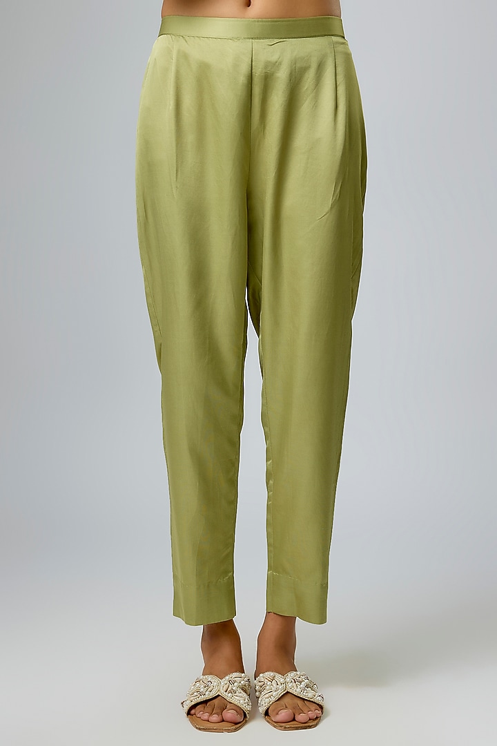 Sea Green Silk Gota Work Kurta Set by Prisho at Pernia's Pop Up Shop