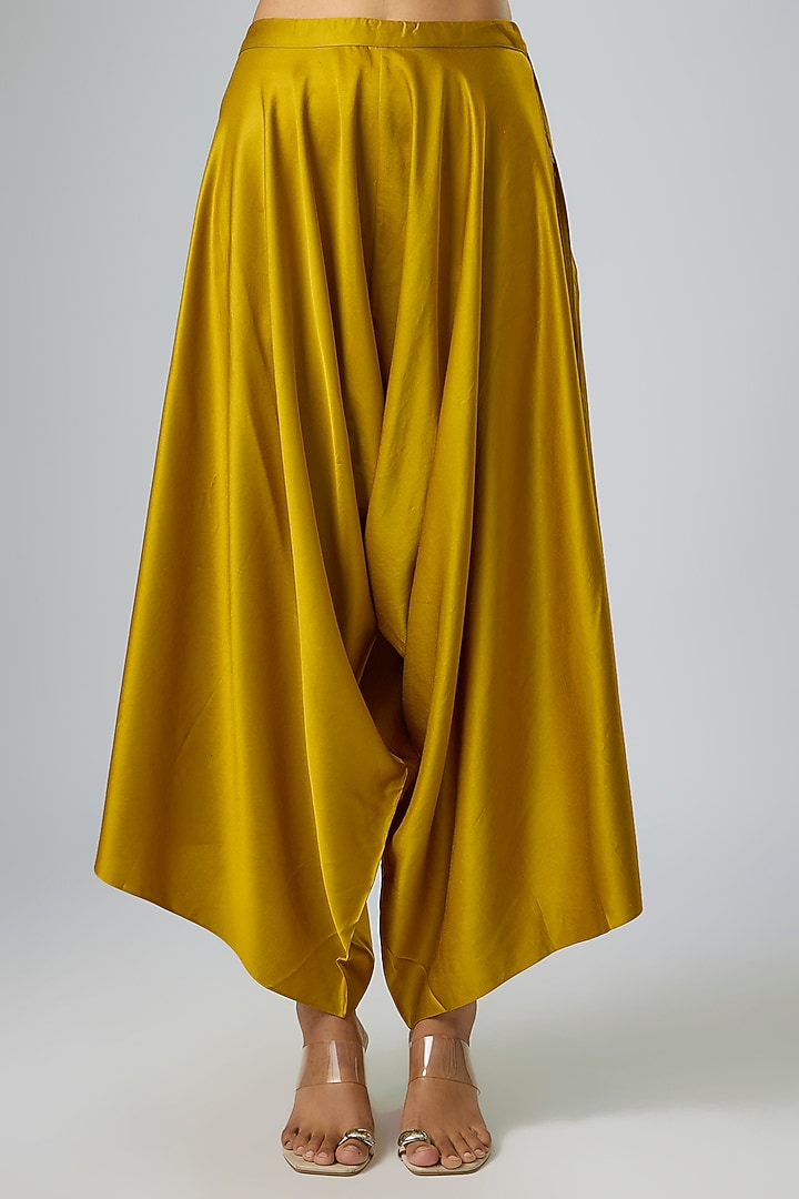 Mustard Organza Resham Work Kaftan Set by Prisho at Pernia's Pop Up Shop