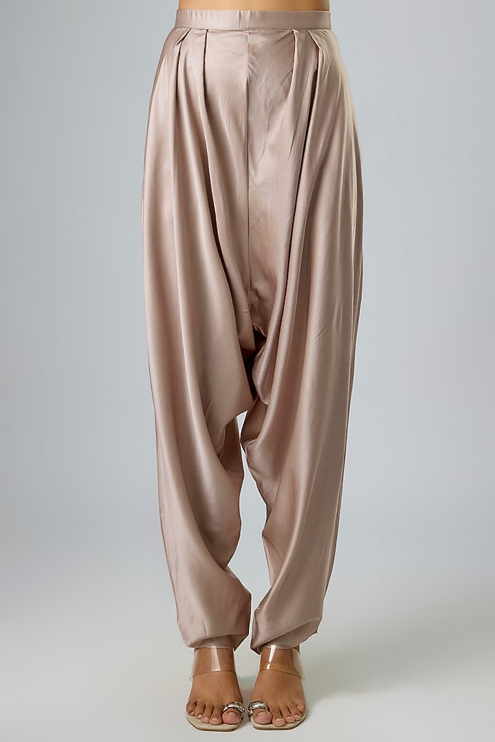 Purple Silk Resham Work Kaftan Set by Prisho at Pernia's Pop Up Shop