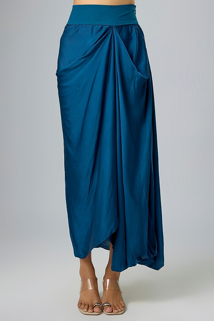 Blue Organza Resham Work Kaftan Set by Prisho at Pernia's Pop Up Shop