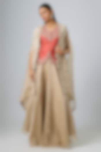 Champagne Tissue Jacket Set by Prisho at Pernia's Pop Up Shop