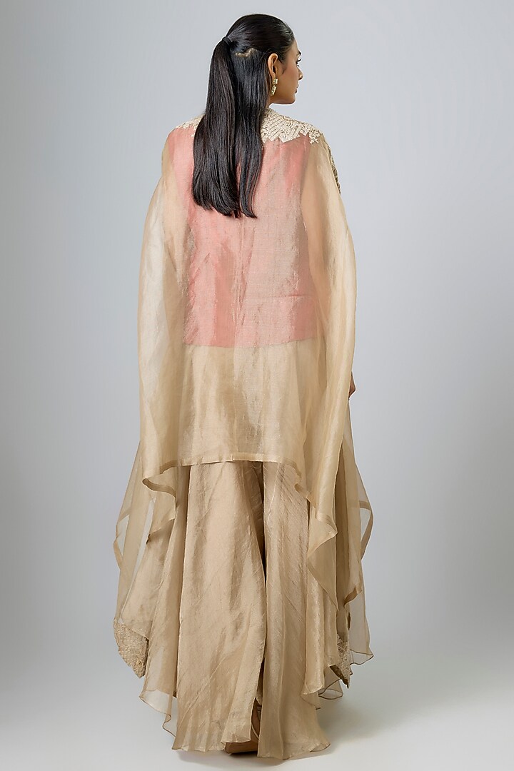 Champagne Tissue Jacket Set by Prisho at Pernia's Pop Up Shop