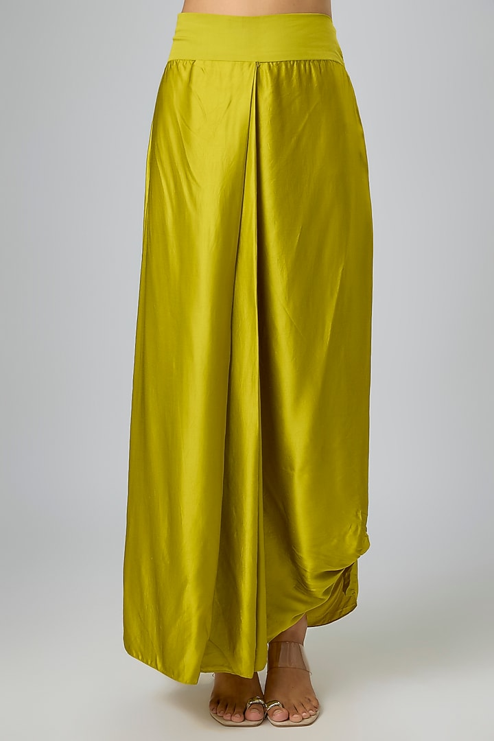 Lime Green Organza Maal & Dori Work Jacket Set by Prisho at Pernia's Pop Up Shop