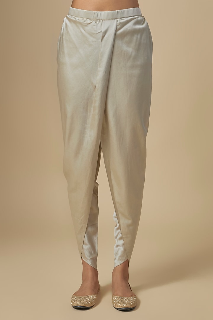 Light Lemon Green Silk Dori Embroidered Kaftan Set by Prisho at Pernia's Pop Up Shop