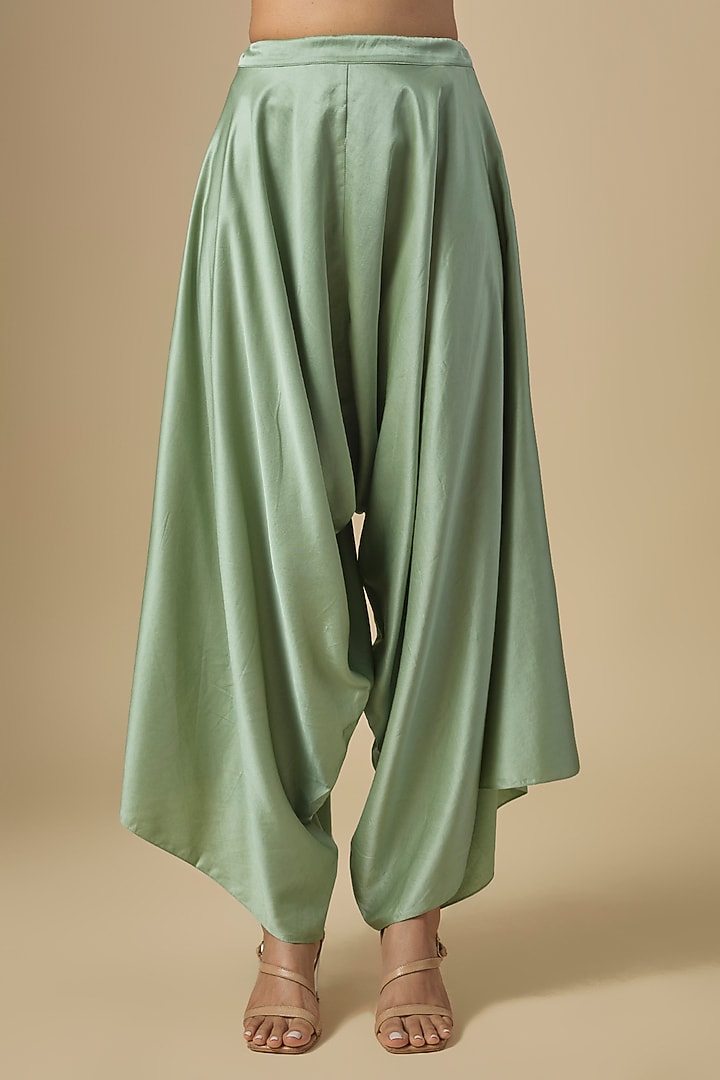 Aqua Blue Tissue Thread Embroidered Kaftan Set by Prisho at Pernia's Pop Up Shop