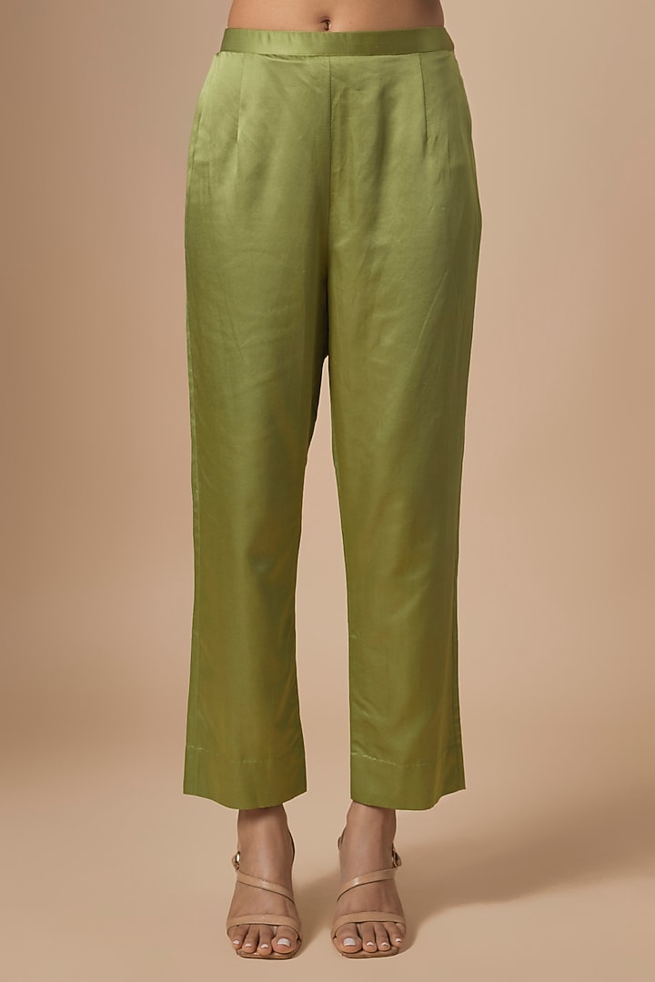 Sea Green Silk Gota Embroidered Kurta Set by Prisho at Pernia's Pop Up Shop