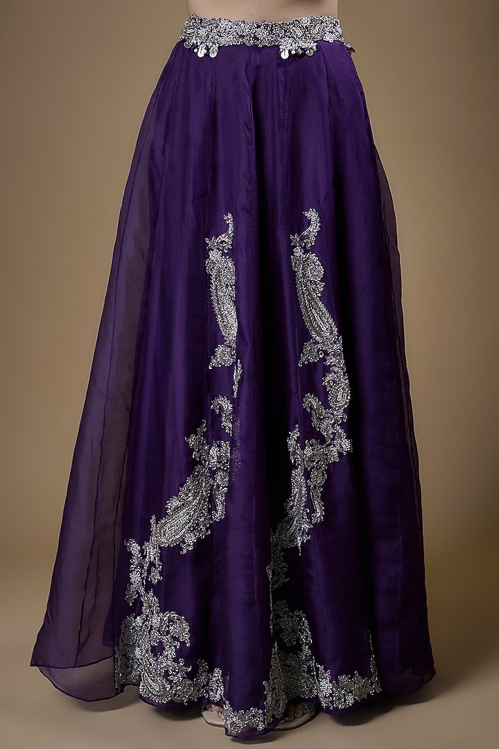 Purple Organza Skirt Set by Prisho at Pernia's Pop Up Shop