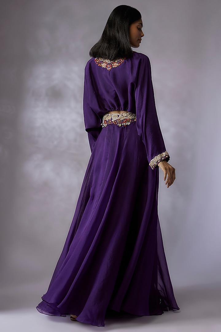 Purple Organza Skirt Set by Prisho at Pernia's Pop Up Shop