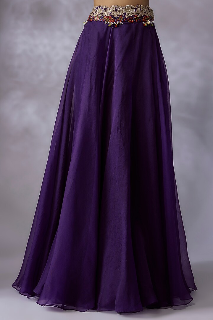 Purple Organza Skirt Set by Prisho at Pernia's Pop Up Shop