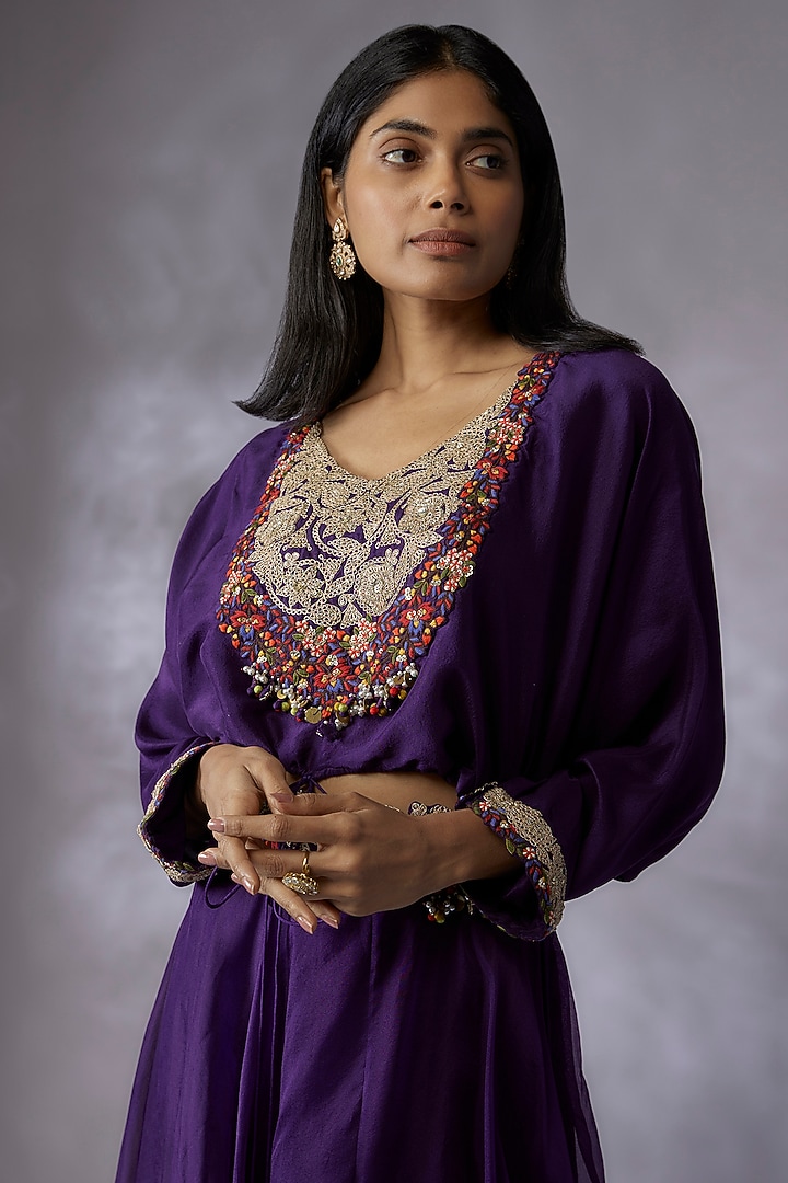 Purple Organza Skirt Set by Prisho at Pernia's Pop Up Shop