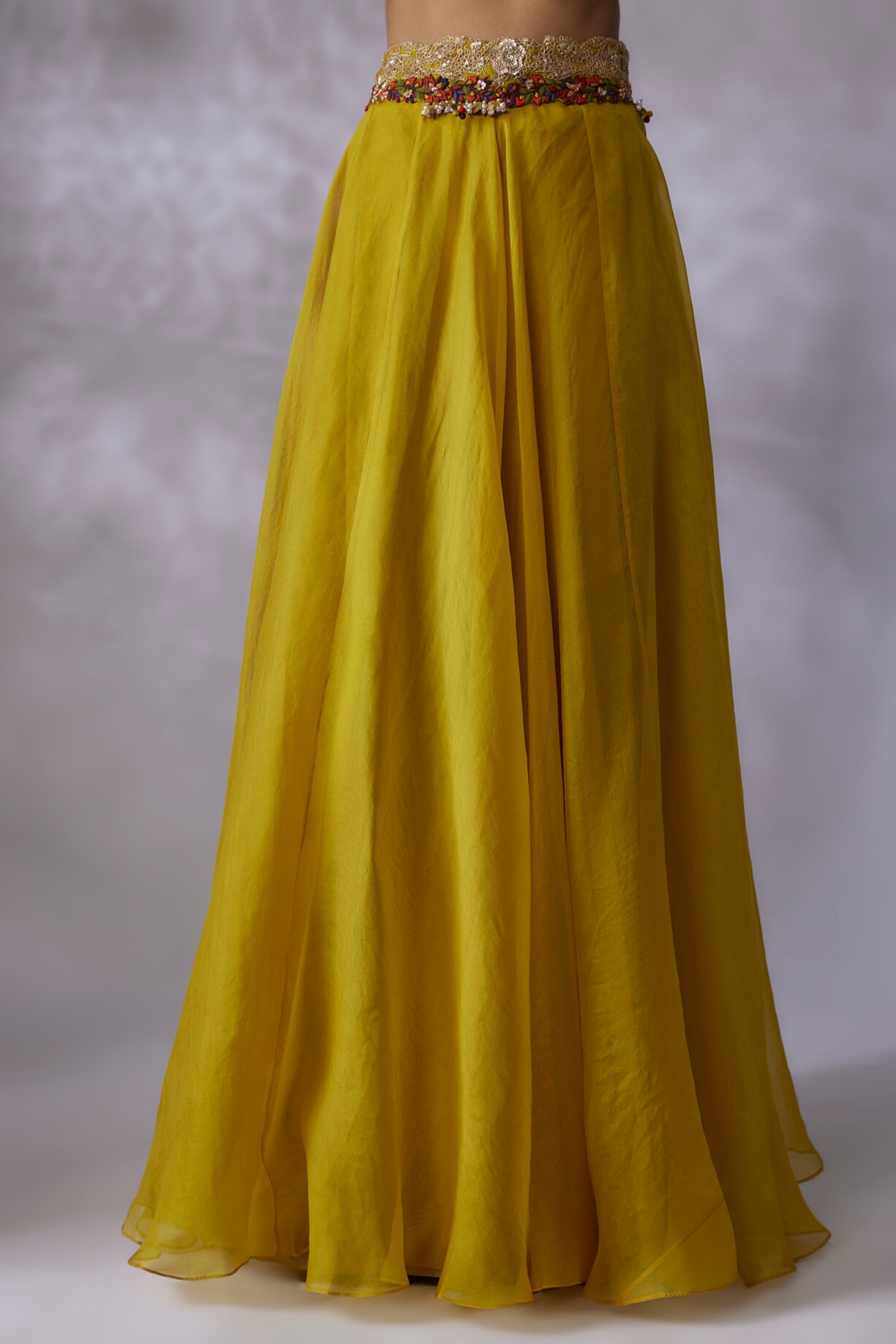 Yellow Organza Skirt Set by Prisho at Pernia's Pop Up Shop 2025