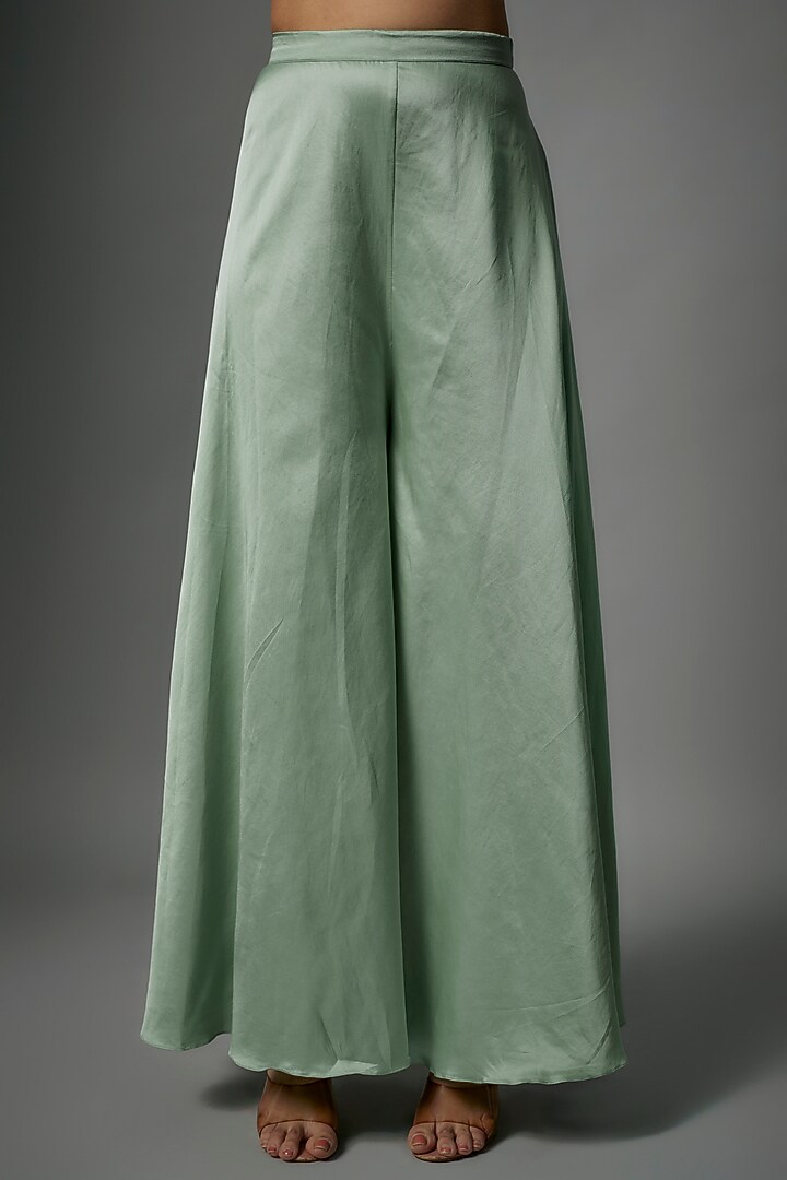 Aqua Blue Organza Resham Embroidered Cape Set by Prisho at Pernia's Pop Up Shop