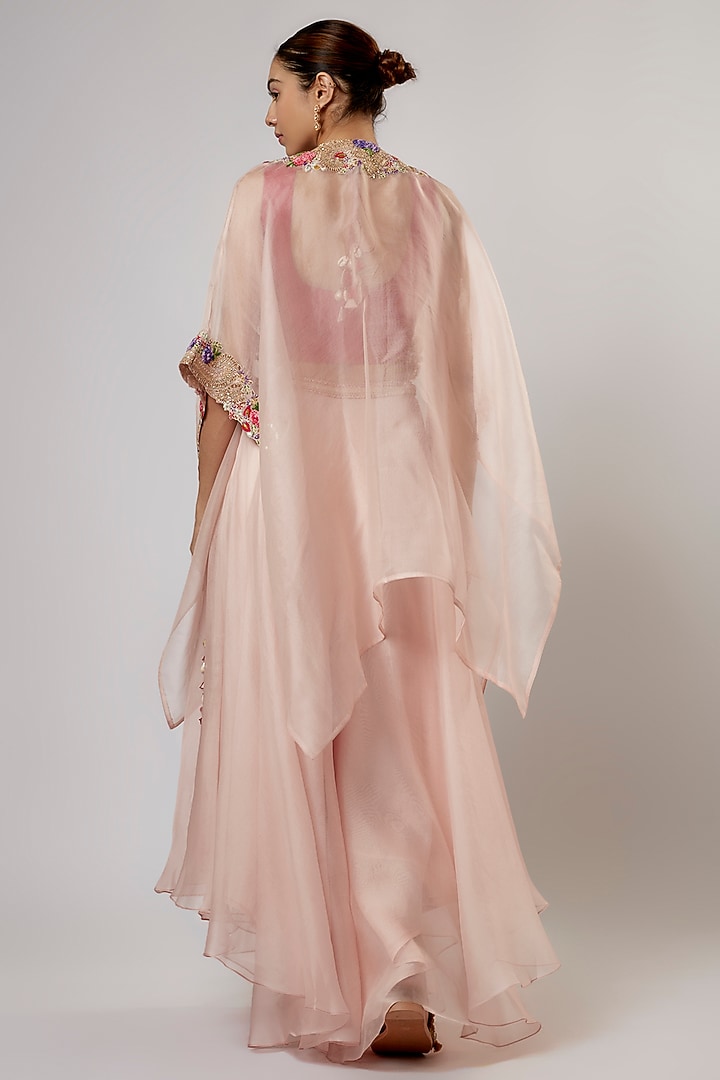 Flamingo Organza Wedding Sharara Set by Prisho at Pernia's Pop Up Shop