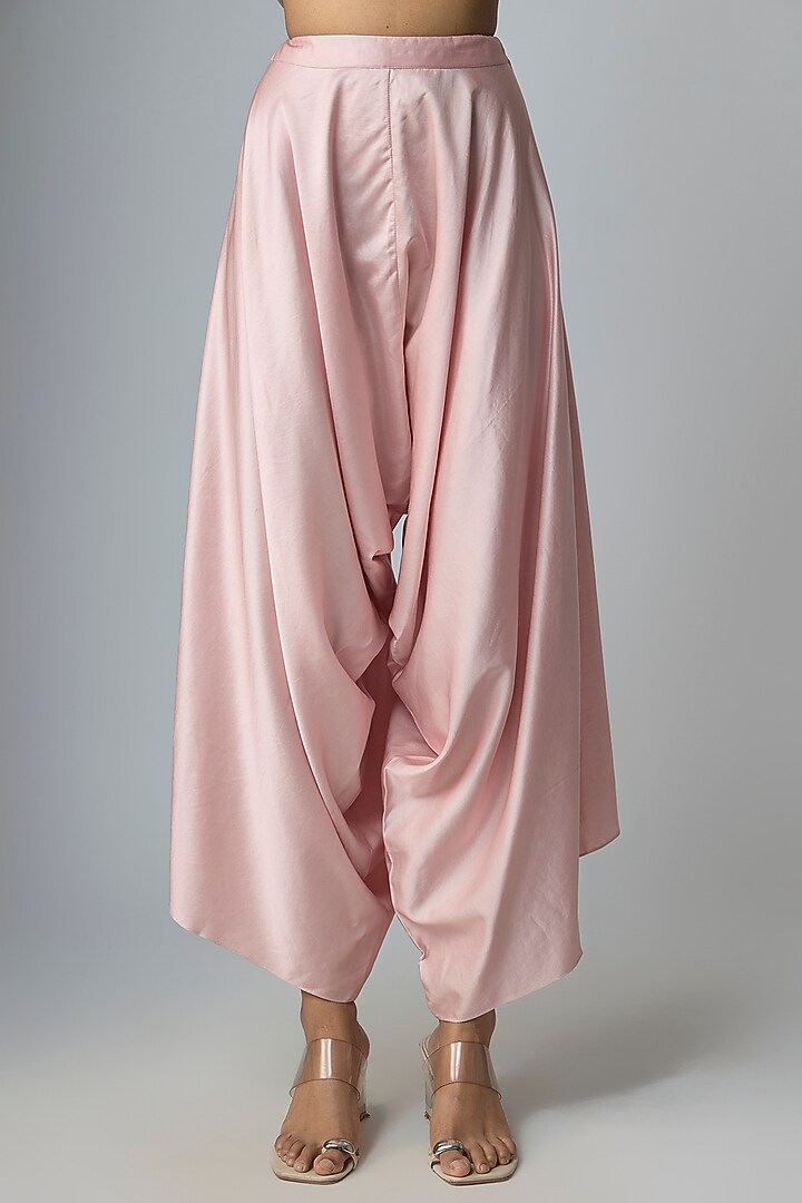 Flamingo Pink Organza Dori Work Cape Set by Prisho at Pernia's Pop Up Shop