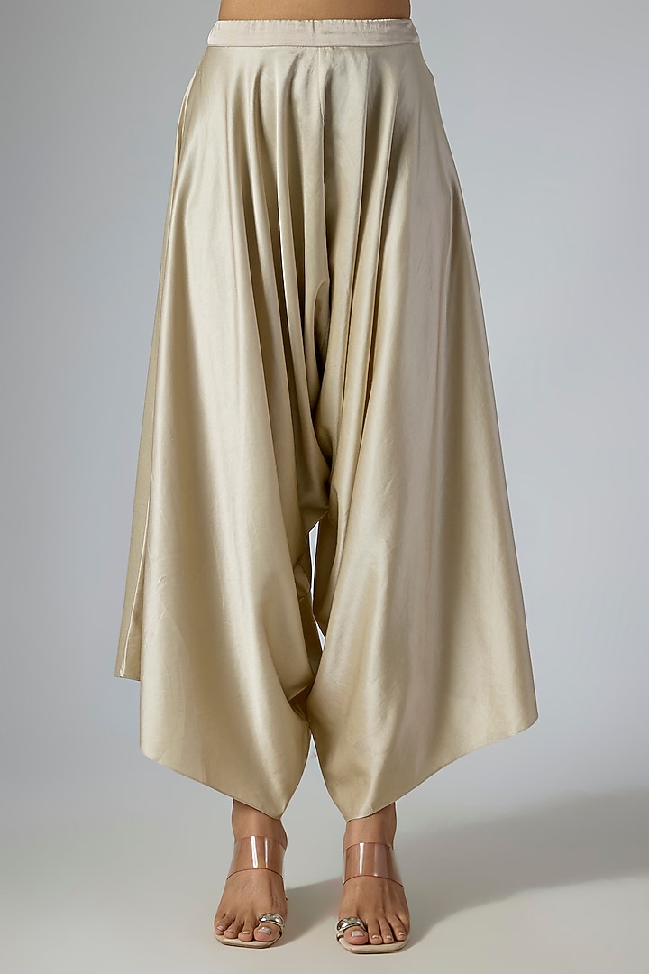 Dark Purple Silk Thread Embroidered Kaftan Set by Prisho at Pernia's Pop Up Shop