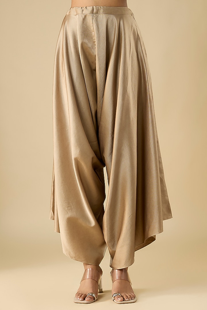 Beige Tissue Resham Work Kaftan Set by Prisho at Pernia's Pop Up Shop