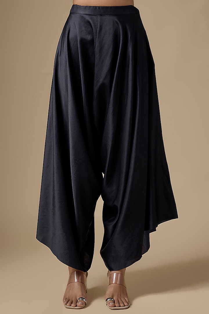 Royal Blue Organza Resham Work Cape Set by Prisho at Pernia's Pop Up Shop