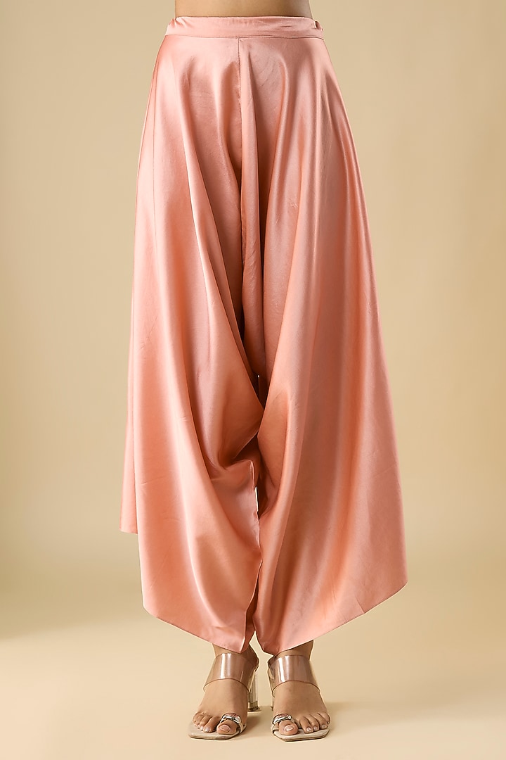 Dark Flamingo Pink Tissue Resham Work Kaftan Set by Prisho at Pernia's Pop Up Shop