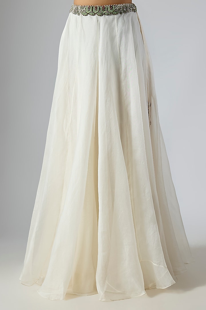 Ivory Organza Skirt Set by Prisho at Pernia's Pop Up Shop