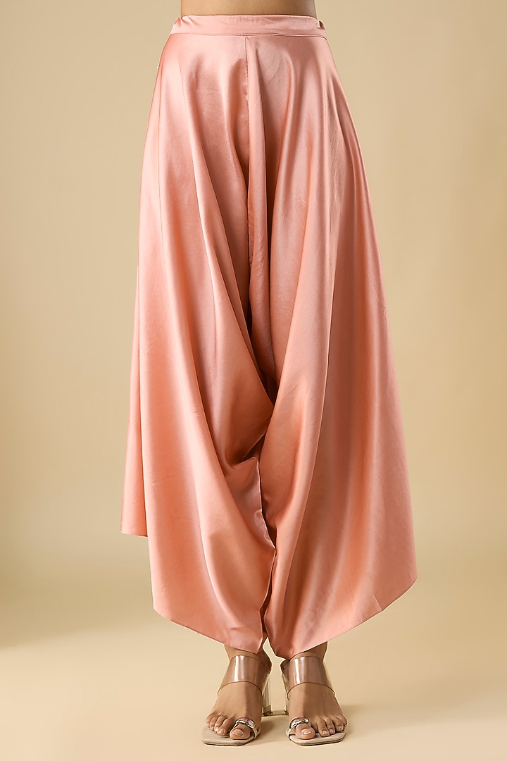 Dark Flamingo Pink Tissue Thread Work Kaftan Set by Prisho at Pernia's Pop Up Shop