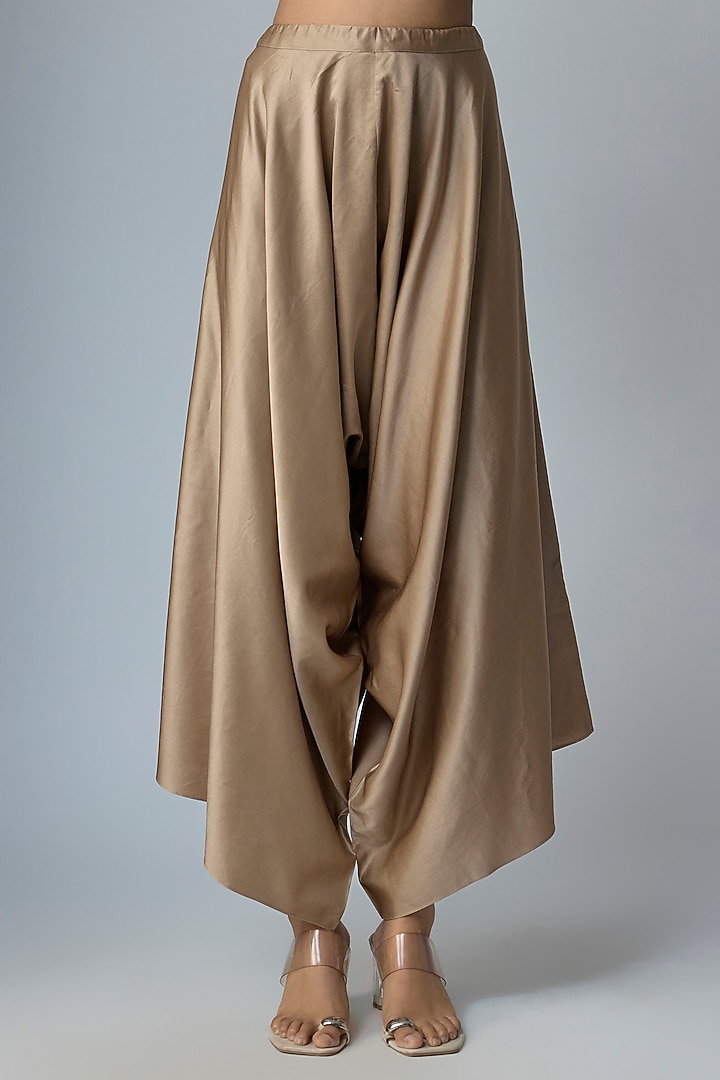 Champagne Tissue Kaftan Set by Prisho at Pernia's Pop Up Shop