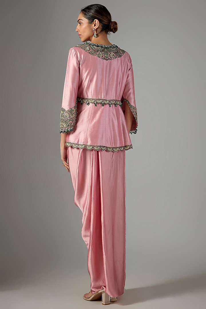 Flamingo Modal Satin Skirt Set by Prisho at Pernia's Pop Up Shop