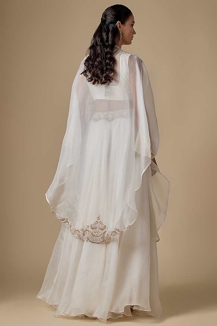 Ivory Organza Skirt Set by Prisho at Pernia's Pop Up Shop