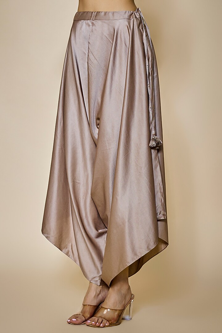 Grey Silk & Organza Dori Embroidered Kaftan Set by Prisho at Pernia's Pop Up Shop