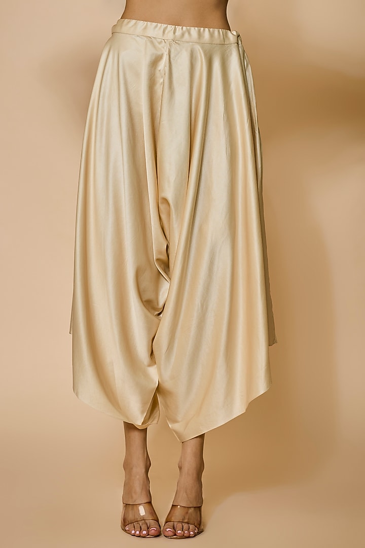 Ivory Silk & Organza Dori Embroidered Kaftan Set by Prisho at Pernia's Pop Up Shop