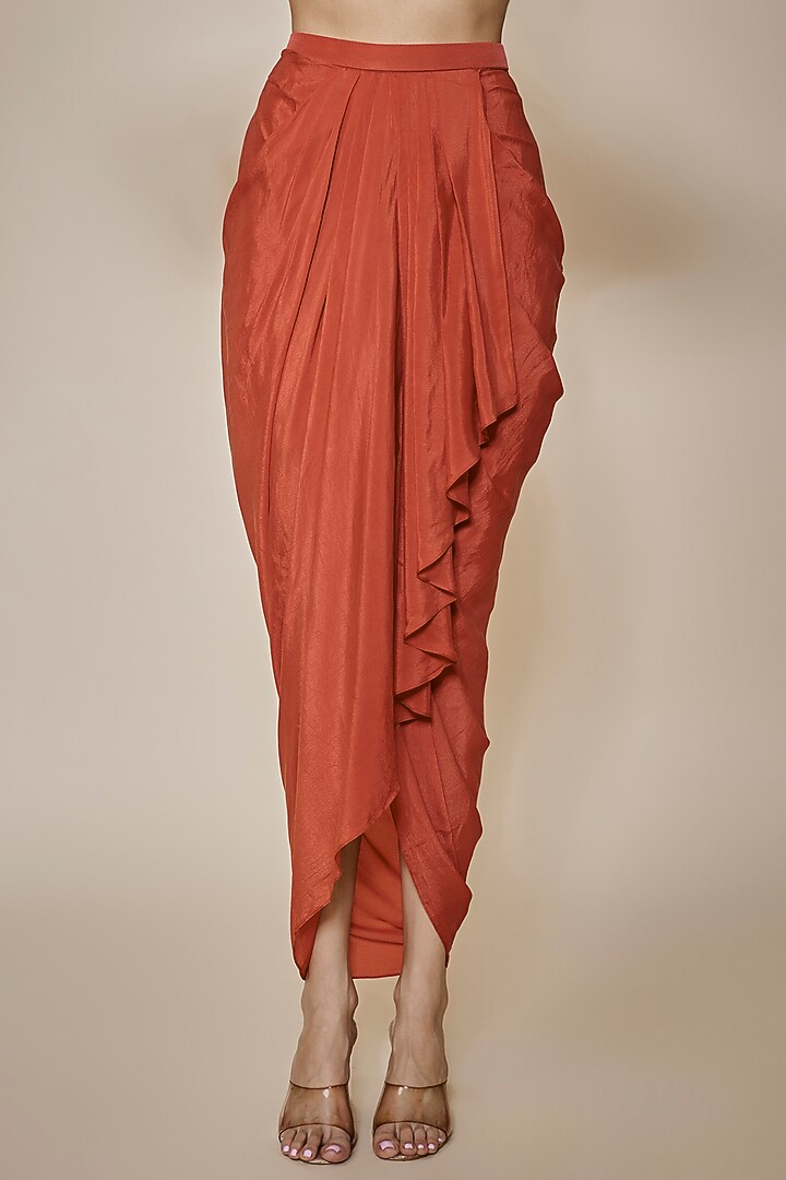 Red Silk Resham Embroidered Kaftan Set by Prisho at Pernia's Pop Up Shop