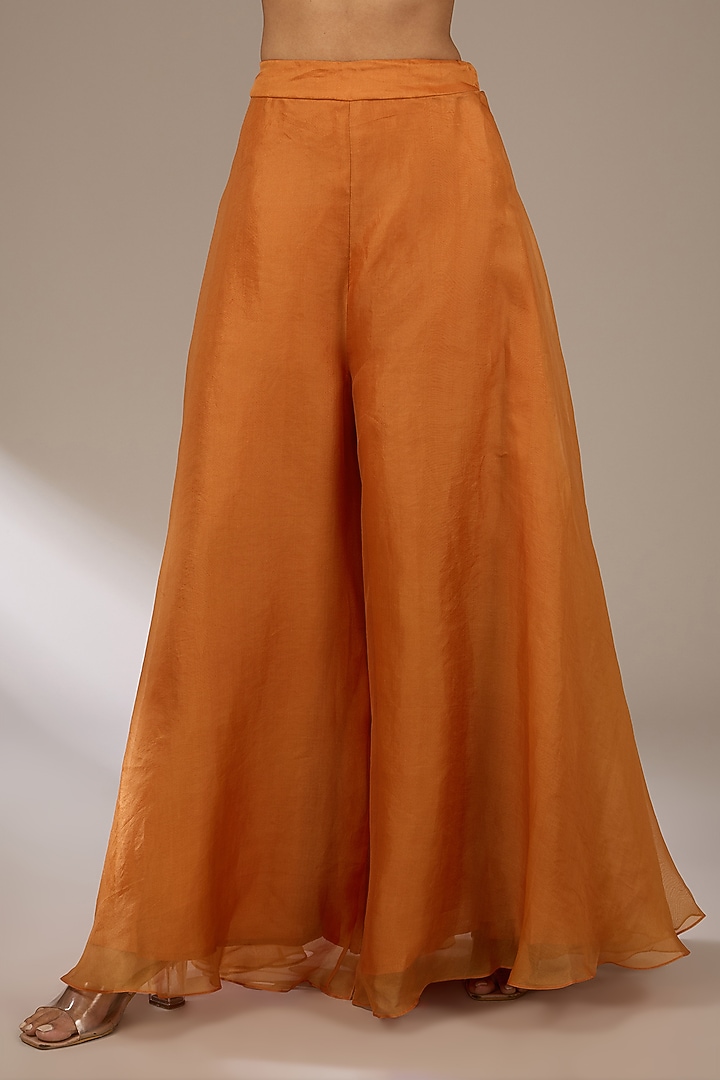 Rust Silk Resham & Dori Work Kurta Set by Prisho at Pernia's Pop Up Shop