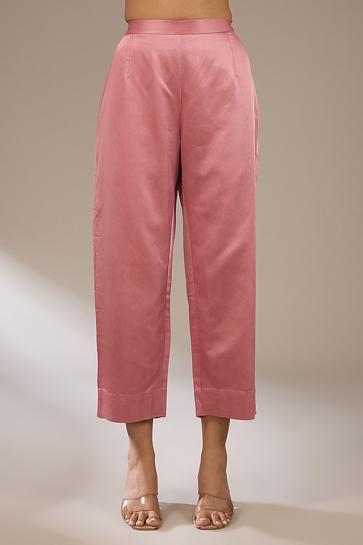Flamingo Pink Antique Work Kurta Set by Prisho at Pernia's Pop Up Shop