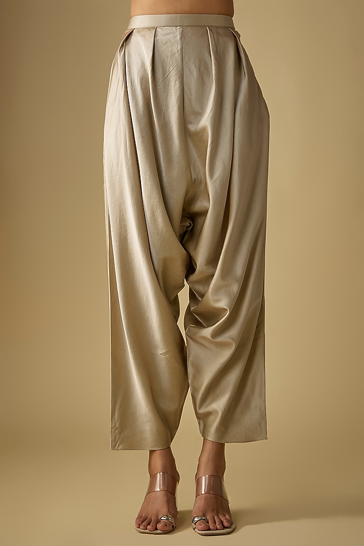 Cherry Red Silk Resham Work Kaftan Set by Prisho at Pernia's Pop Up Shop