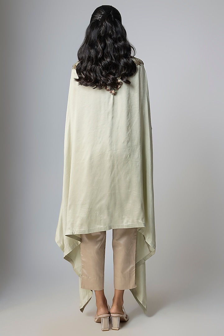 Powder Blue Silk Dori Work Kaftan Set by Prisho at Pernia's Pop Up Shop