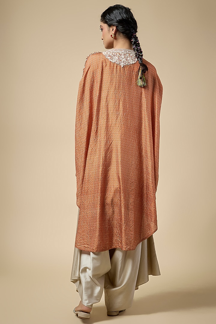 Rust Bandhej Kaftan Set by Prisho at Pernia's Pop Up Shop